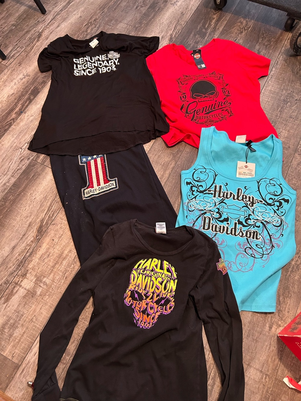 Harley-Davidson Women’s Tops Bundle in Black, Red, Turquoise